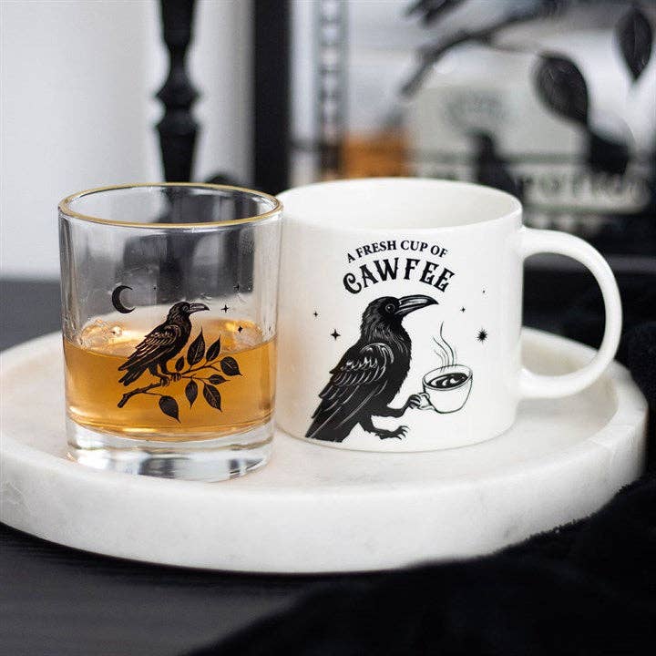 Frische Tasse Cawfee Gothic Raven Becher