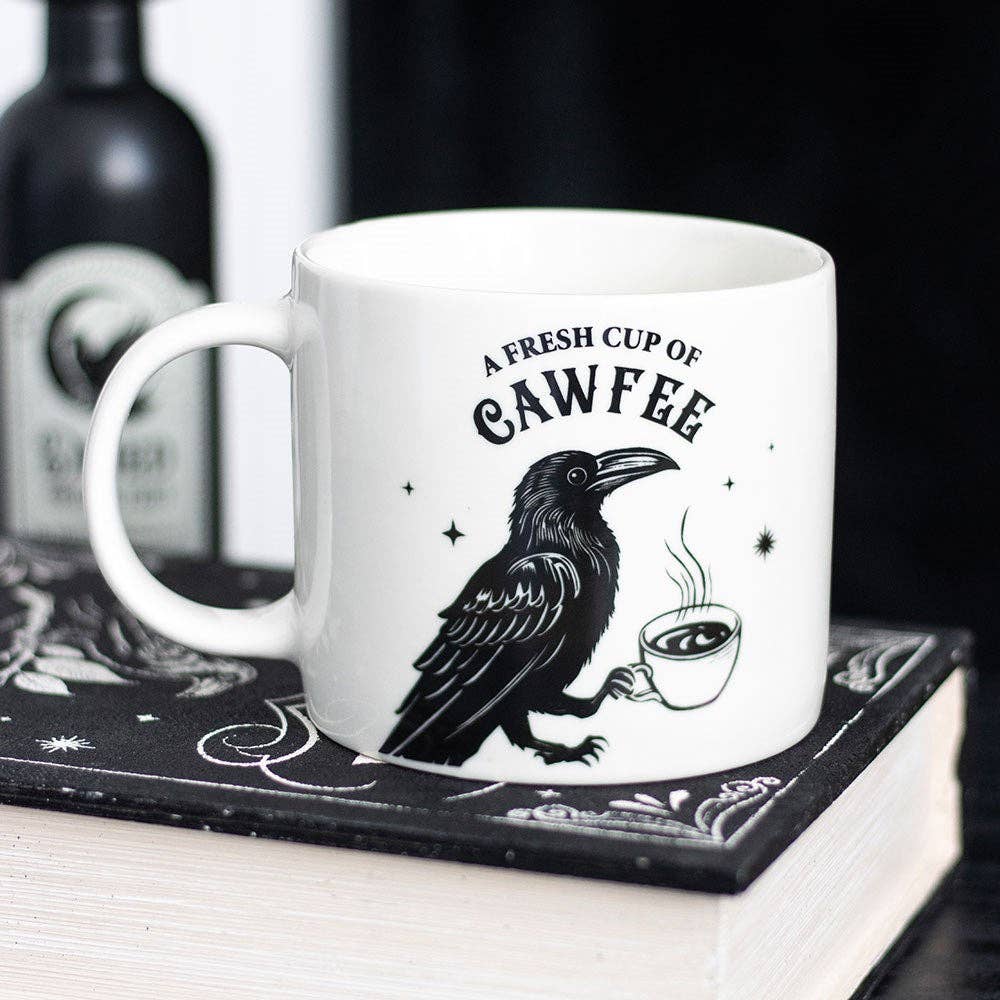 Frische Tasse Cawfee Gothic Raven Becher