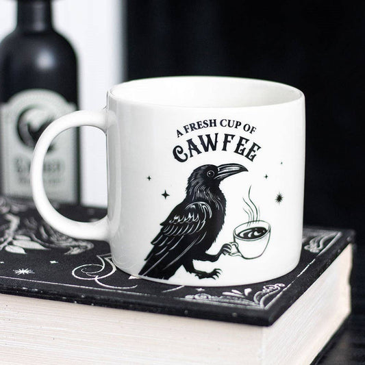 Frische Tasse Cawfee Gothic Raven Becher